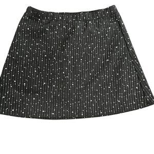 Knit Works Girls Skirt Xl 16 Black Silver Glitter NWT‎